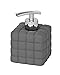 Produktbild Wenko 20087100 Seifenspender Cube Dark Grey - Soft Touch, Keramik, 400 ml, 8.5 x 8.5 x 12.5 cm, grau