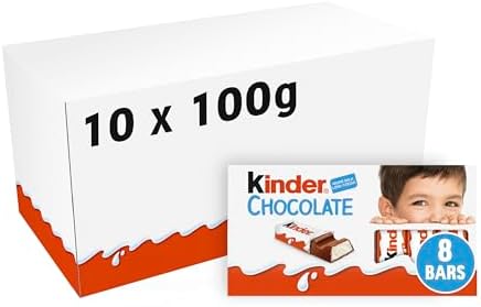Kinder Chocolate Small Bars, , Pack of 10 x 100g