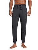 CRZ YOGA Cloud Jersey Lightweight Yoga Joggers for Men 29" - Breathable Casual Lounge Workout Soft Sweatpants with Pockets Ink Gray Medium