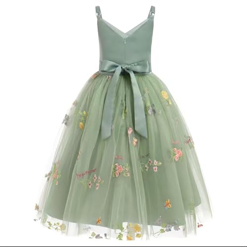 Vestidos para niñas transpirables con mangas abombadas para evitar el calor en cumpleaños 3