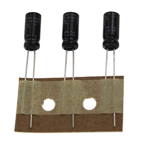 50x Elko Kondensator Radial 47µF 25V 105°C EKE00AA247EM0K d5x11mm 47uF Cover