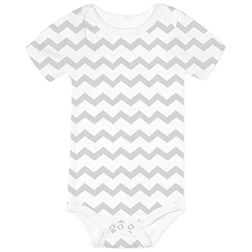 Image of BaeBae Goods Grey /White Triangles Short Sleeve Onesies Set (3-6 Months)
