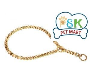 PSK Brass Choke Chain for Big Dogs - Long, Brass, (Pack of 1)