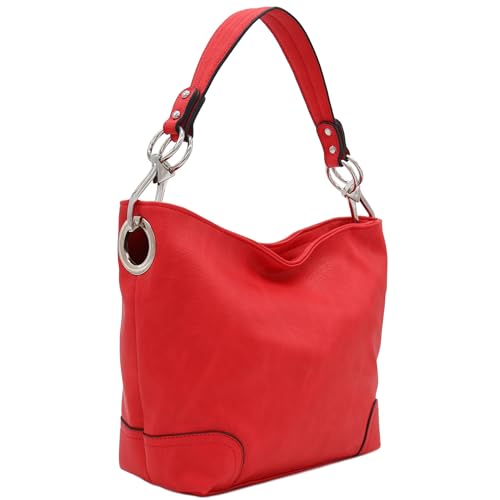 Image of Hobo Shoulder Bag with Big Snap Hook Hardware