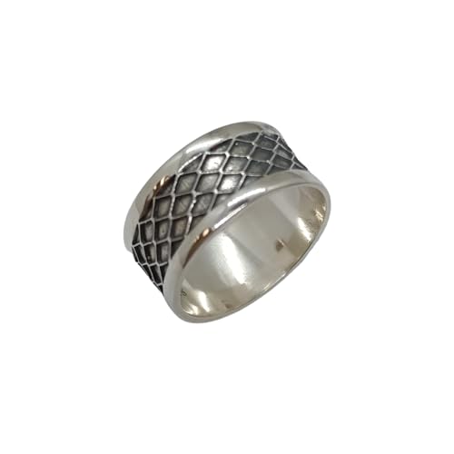 Bague argent sterling 925 large de 12mm le bijou unisexe pour le quotidien