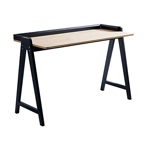 Bureau d'écriture en bois robuste avec structure métallique moderne