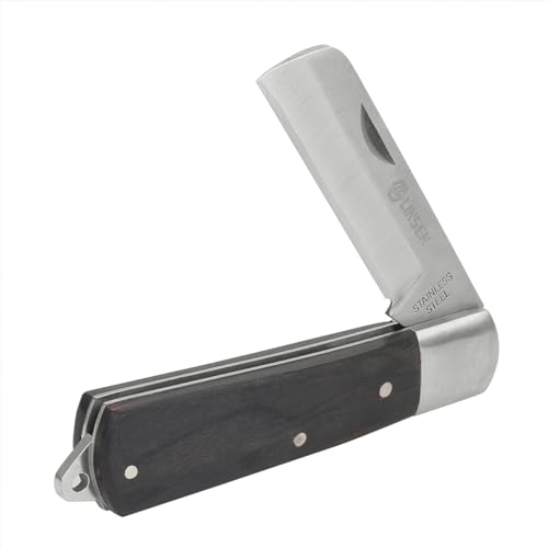 PAXLINSEN Gartenmesser Klappbar, Okuliermesser Gesamtlänge 19cm scharfe robuste Edelstahlklinge, Veredelungsmesser zum Veredeln von Strauchzweigen, Entfernen von Rinde, Unkraut jäten PAXLINSEN Gartenmesser Klappbar, Okuliermesser Gesamtlänge 19cm scharfe robuste Edelstahlklinge, Veredelungsmesser zum Veredeln von Strauchzweigen, Entfernen von Rinde, Unkraut jäten