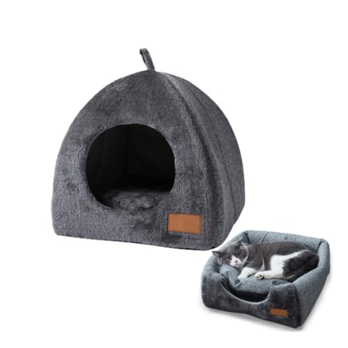 LOVEMETOO Cuccia per Gatti e Cani Taglia Piccola - Letto Interno Chiuso Con Cuscino Lavabile Rimovibile