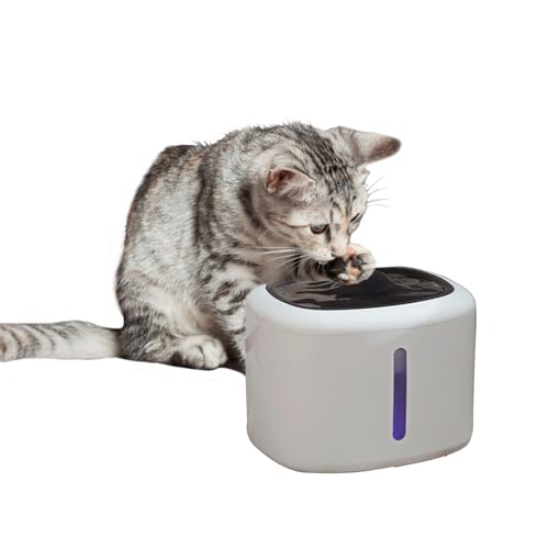 Fuente automática de agua para gatos 2.5L con luz LED