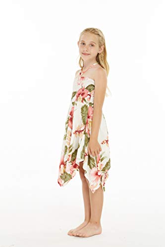 Girl Gypsy Uneven Bottom Hawaiian Luau Dress in Rafelsia3