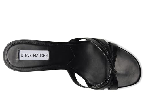 Steve Madden Women's Cary, Black Leather, 6