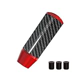 Monrand 3.5 Inch/9cm Carbon Fiber Shift Knob Aluminum Alloy Shifter Knob with Adapter fit for Manual