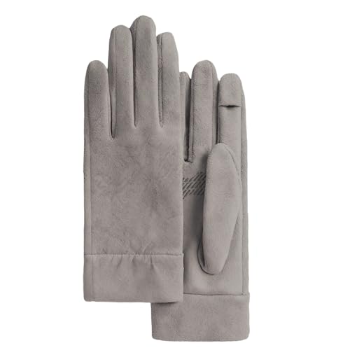 Texvora Guantes de invierno para hombre, pantalla táctil antideslizante, ciclismo, guantes térmicos gruesos