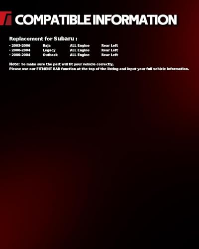 Image of Torchbeam Rear Brake Caliper Left for Subaru 2000-2004 Outback, Subaru 2000-2004 Legacy, Subaru 2003-2006 Baja, Rear Left Caliper Replace # 19B2583