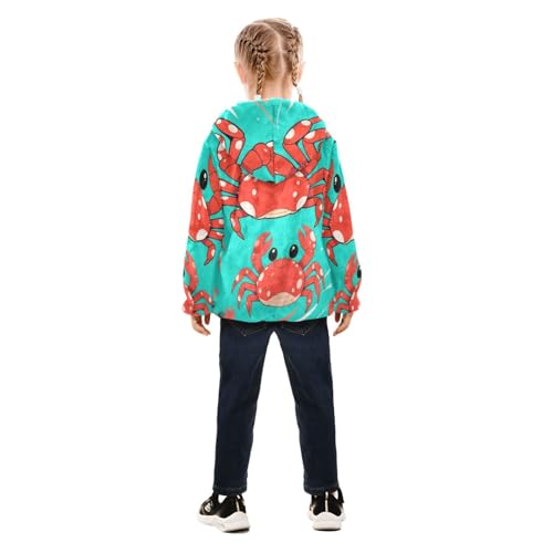 Red Crab Sherpa Fleece Girls4