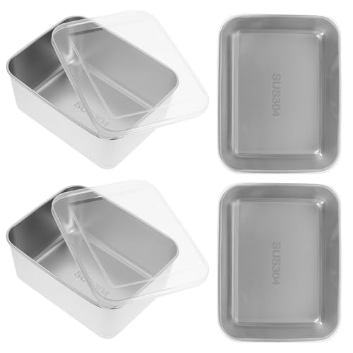 HOUDERCO 4個 保鮮密閉小型食品保存容器 冷蔵庫用フルーツ野菜整理ボックス 軽量携帯可能 積み重ね収納対応 食材の鮮保持と整理に