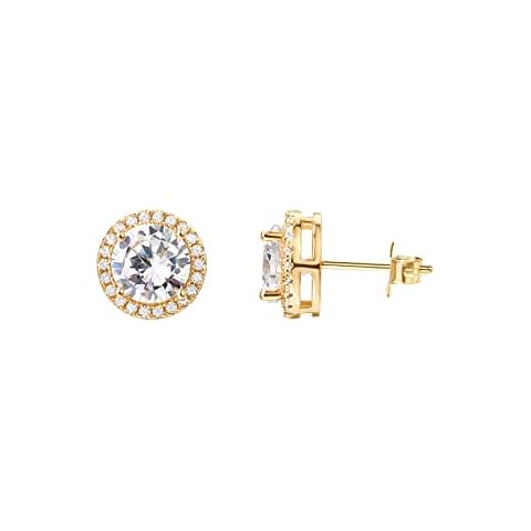 PAVOI 14K Gold Plated Faux Diamond Earrings Cover