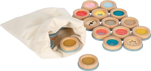 small foot Memo táctil Sensory, Juego de Memoria para Tocar Diferentes Superficies, a Partir de 3 años, 12467