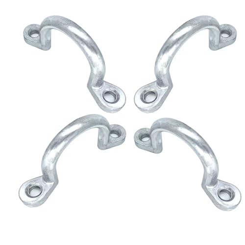 Image of ANSUDT Replace Trailer Tie Loop 2" I.D. Aluminum Bolt-On Lashing Rope Tie Down Ring Horse (4 Pack)