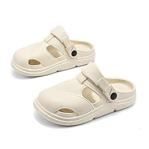 Lxoxl Kids Clogs For Boys And Girls Breathable Non-Slip Clogs Garden High Elasticity Beach Pool Sandals Waterproof Indoor Outdoor Slippers(Yellow) #TOP3
