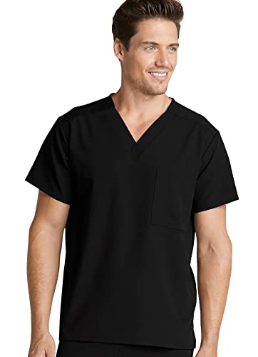 Jockey Scrubs Classic Unisex One Pocket Top, Black, 3X-Large