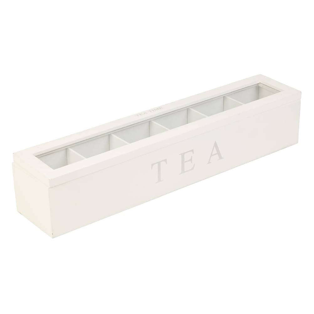 Tea Storage Box, Tea Bag Organizer Wooden for Coffee (Black)