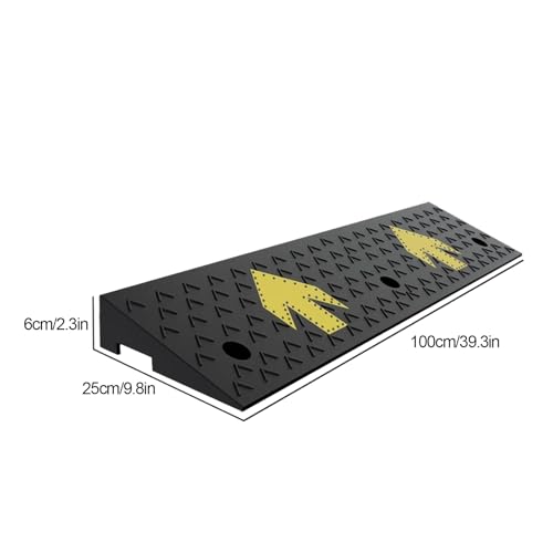 Rampa de goma antideslizante con base reforzada 100x25x6 cm miniatura 7