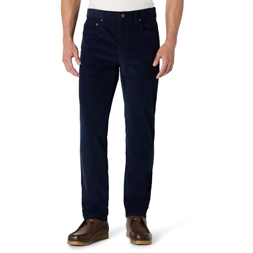 Amazon Essentials Men's Slim Fit 5 Pocket Corduroy Pant, Navy, 40W x 28L