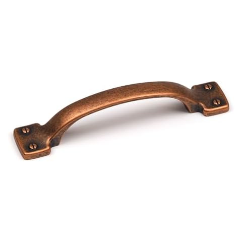 96mm Antique Copper D-Bar Cabinet Handle Cover