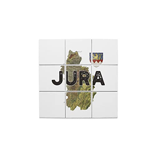Carreaux céramique carte Franche Comté pour masquer un mur abîmé avec style