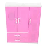 Construction robuste : conçue pour résister à une utilisation fréquente, cette armoire est un fiable à tout ensemble de meubles de maison de poupée, accessoires de maison de poupée, meubles miniatures pour maison de poupée