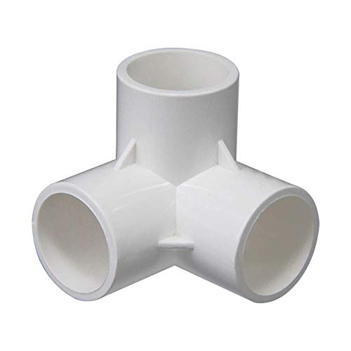 3 Voies Coude PVC Fixation, Résistant Meubles Grade Tee Tuyau Fixations PVC Connecteurs pour 20/25/32/40 / 50mm Taille Tuyau, Serre Cadre Meubles Connecteurs - 1pcs 20mm Cover