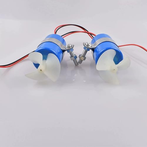 XHSESA 3V-12V 20A Underwater Thruster Motor 3 Blades Propeller Propulsion for DIY RC Jet Boat, Bait Boat, ROV Submarine (Clockwise Propeller Motor)