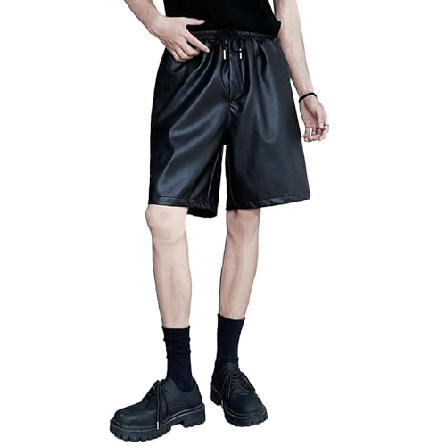 Shorts casuales de cuero para ciclismo con bolsillos miniatura 1