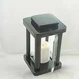 designgrab moderne Lampe Funéraire en granit suédois Lampes Black SS1 Noir Funéraire Tombe