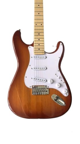 Guitare électrique marron 6 cordes idéale pour vos sessions studio