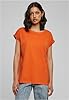 Urban Classics Women's Ladies Extended Shoulder Tee T-Shirt, Rust Orange, L #5