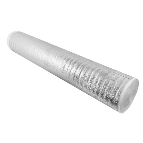 PILBELLES Aislante Térmico Acústico de Aluminio y Espuma Impermeable por metros | 60 cm x 2.5 m | Ventanas, Radiadores, Cajón Persianas, Puertas, Camper, Buhardilla, Uso Industrial, Viviendas
