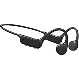 Haowolf Bone Conduction Headphones, Open Ear IPX8 Waterproof Headsets Wireless Earbuds 10H Playtime, Bluetooth 5.4 with Mic Swimming Headphones for Sports, Running, Cycling
