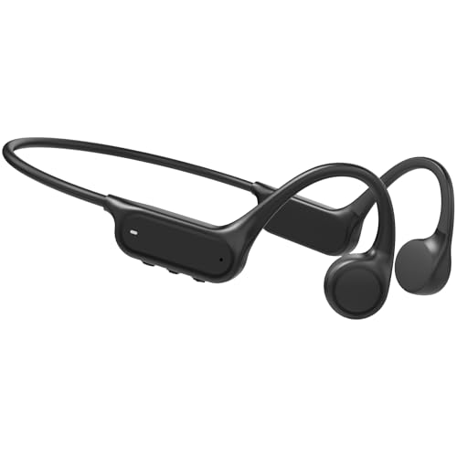 Bone Conduction Headphones, Open Ear IPX8 Waterproof Headsets Bluetooth 5.4 with Mic, Wireless Earbuds 10H Playtime Swimming Headphones for Sports, Running, Cycling