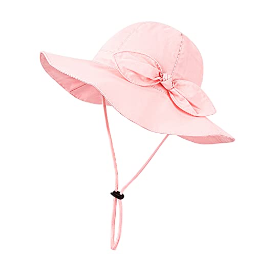 Volicph Chapeau d'été pour bébé fille Chapeau de soleil pour nourrisson Chapeau de plage pour bébé Chapeau de seau pour bébé Casquette UPF 50 pour...