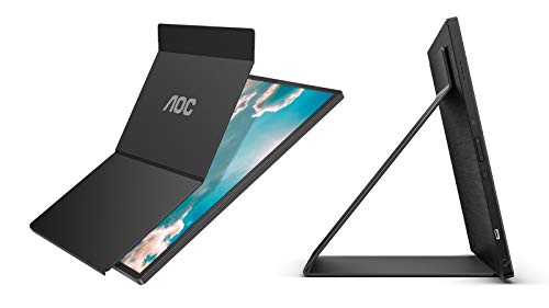 Aoc 16T2 15.6" Full Hd (1920 X 1080) Touch-Enabled Portable Ips Monitor, Usb-C And Micro Hdmi Inputs, Built-In Battery, Stereo Speakers, Smartcover, Autopivot, Vesa. For Laptops, Pc, Mac, Consoles #TOP4