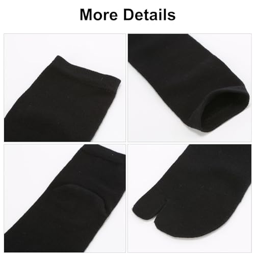 Image of Women's Solid 2 Toe Flip Flop Tabi Socks Geta Ankle Cotton 5 /6 Pairs