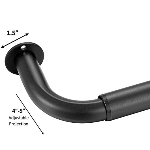 image for Mayrhyme Room Darkening Curtain Rod 28-48 Inches, Wrap Around Design,1