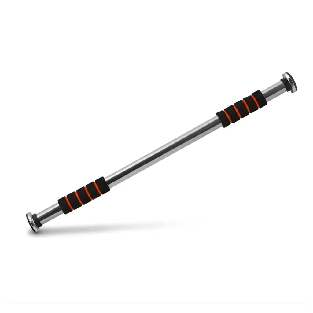 Door Frame Pull Up Bar, Adjustable 83-130cm Chin Up Exercise Bar with Foam Grips, Heavy Duty Steel 120kg Capacity No Screw Doorway Workout Equipment for Home Gym Calisthenics – VORX LONDON