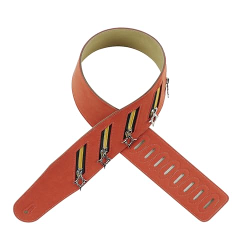 JUJUFREE Punk-Gitarrengurt aus Mikrofaser mit Metallnieten,...