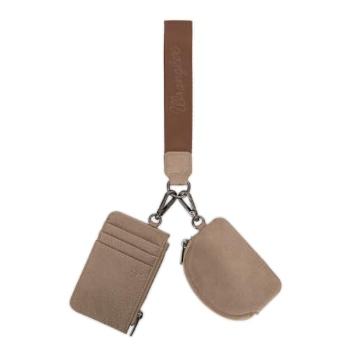 Image of Wrangler Keychain Wristlet Wallets for Women Western Dual Pouch Wristlet Credit Card Holder Wallet