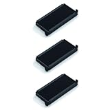 3 Cassettes d'encrage 6/4914 Noires pour tampons Trodat Printy 4914 – Encre à base d'eau – Empreinte nette – Idéale pour recharger les tampons encreurs