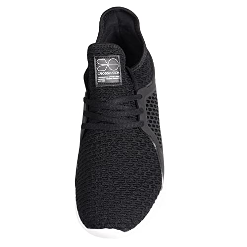 Baskets homme Crosshatch à lacets confortables en Noir 45 - 7