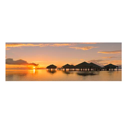 Toile paysage naturel sunrise 70x210cm pour grand mur de salon moderne